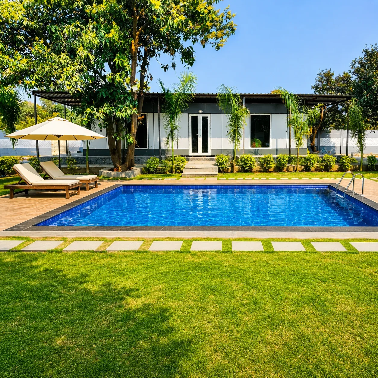 750 Gaj Furnished 2 BHK Cottage with Private Pool - ANAND-VAN Resort, Garhmukteshwar — image 1 of 2